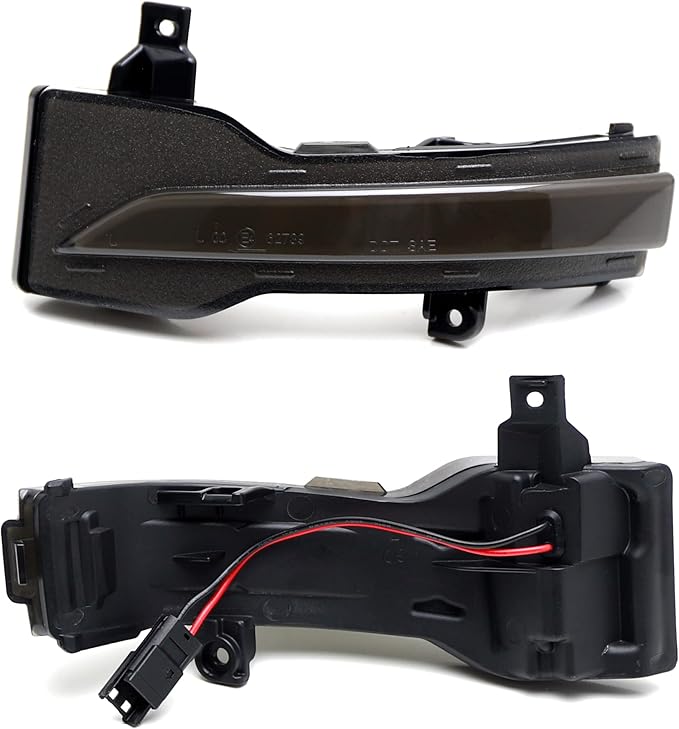 iJDMTOY Black-Out Smoked Lens Full LED Strip Dynamic Sequential Blink/Flow Side Mirror Turn Signal Light Assembly Kit Compatible with Subaru Impreza Legacy Crosstrek Ascent Forester, etc