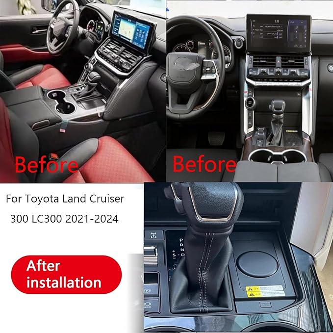 for Toyota Land Cruiser LC300 2021-2023 Car Center Console Phone Charger Fast Wireless Charger Charging Plate Charging Holder