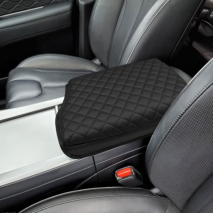 Zxiaochn Console Armrest Cover for Hyundai Palisade 2020 2021 2022 2023 2024 2025 2026, Armrest Lid Leather Protector, Center Console Cushion Interior Accessories