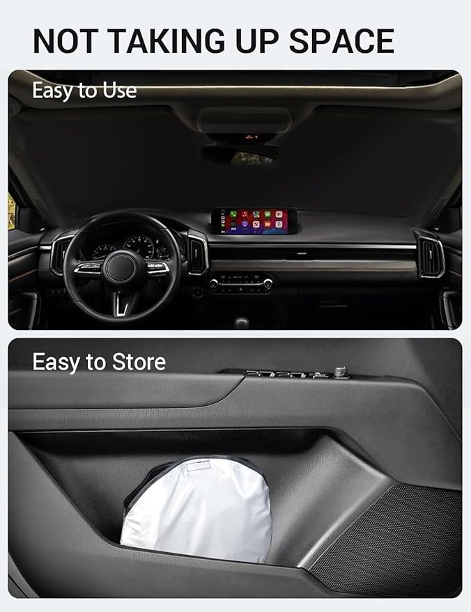Proadsy Windshield Sun Shade for Mazda CX-50 2023 2024 2025 2026 Custom Fit Mazda CX50 SUV Foldable Front Sunshade Protector Blocks UV Rays Keep Car Cooler