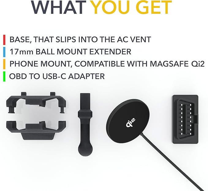 TWRAPS Phone Mount Charger for Tesla Cybertruck 2024-2026, Compatible with MagSafe Cases and iPhone 17 Including Pro & Max, No Glue Magnetic Dash Anchor, Cyber Truck Dashboard Accessories