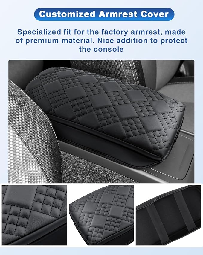 CDEFG for 2025 2026 Volvo XC40 Center Console Cover for 2019-2025 2026 Volvo XC40 Accessories Armrest Cover Middle Console Pad Arm Rest Leather Cover