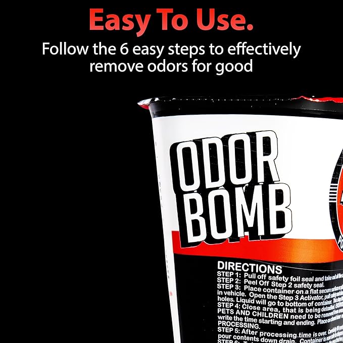 Adam's Polishes Odor Bomb, Odor Neutralizer for Car and Home, Fights Bad Odors, Eco Friendly, Pet Safe, Long Lasting, Works on All Odors
