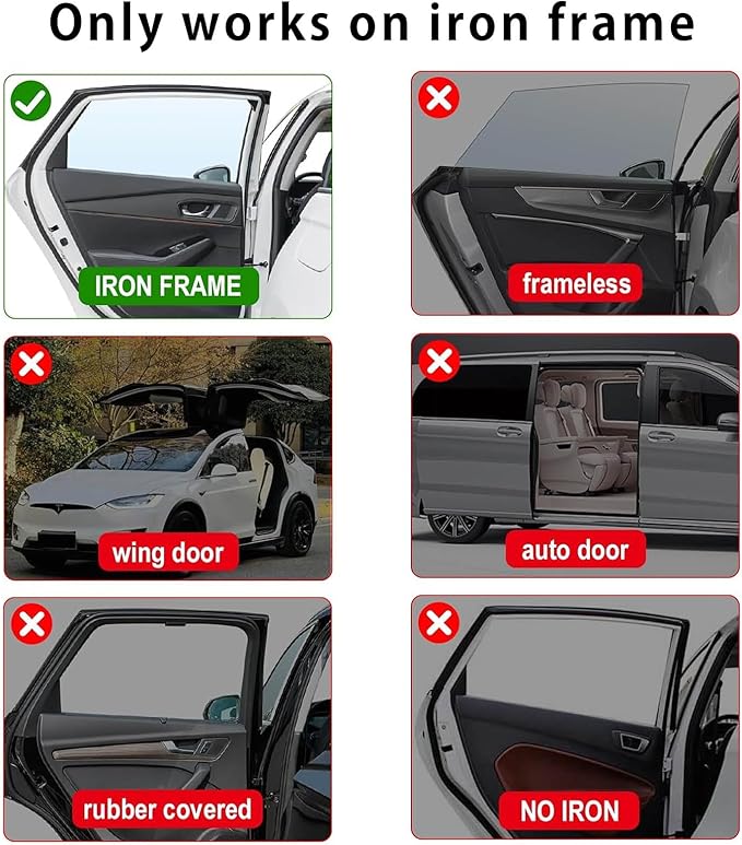 Car Curtains for Side Window - 2 Pcs Front Privacy Sun Shades Magnetic 100% Block Light Car Window Covers with Cooler Feeling (dexterous, front-2pcs)