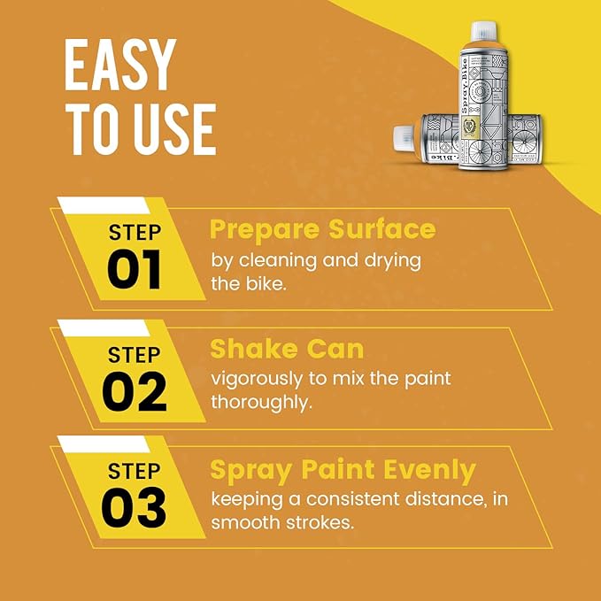 Spray.Bike Spray Paint | Designed Mainly for Bicycles | Multi-Use Acrylic Spray Paint for Metal, Plastic | High Coverage Bike Paint, 400ml, Carlton