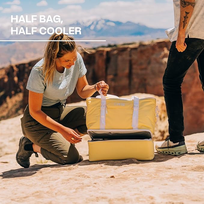 RTIC 2-in-1 Chillout Bag Soft Insulated Cooler Tote, Portable, for Lunch, Beach, Travel, Drink, Beverage, Car, Camping, Picnic, 24-Can Capacity,