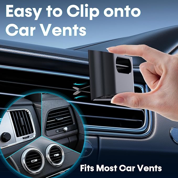 Compact Car Air Purifier for Odor - Easy Install Filter Free Odor Eliminator for Smoke/Pet Odors/VOCs - Silent Operation Universal Vent Clip for Car by Yakry