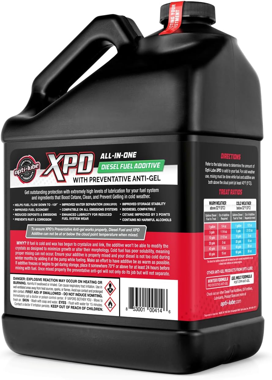 Opti-Lube XPD All-Season Diesel Fuel Additive - 1 Gallon with Accessories (Hand Pump and Standard Accessory Bottles)