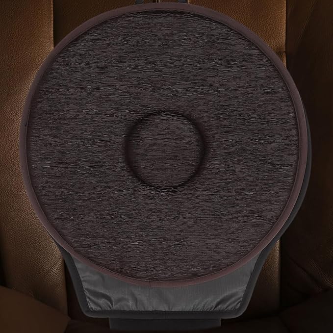 360 Degree Rotating Seat Cushion for Car with Anti-Slip Base Lightweight Breathable Pad for Elderly Pregnant Women Portable Swivel Cushion for Home Office Travel