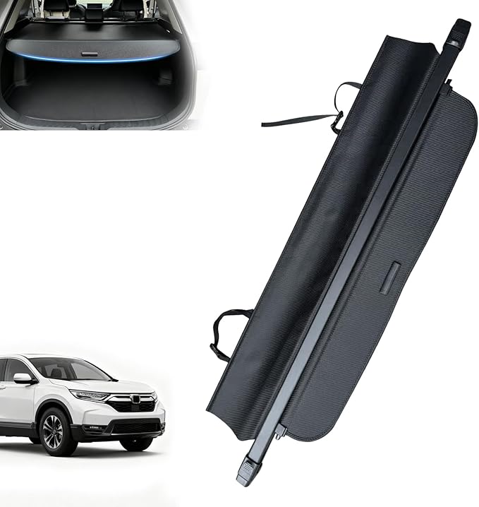 MIALUTY® Cargo Cover for 2023-2026 Honda CRV Retractable Trunk Cover CRV Accessories Anti-Peeping Anti-Theft Privacy Screen,Trunk Luggage Shield Shade Carbon Fiber Texture
