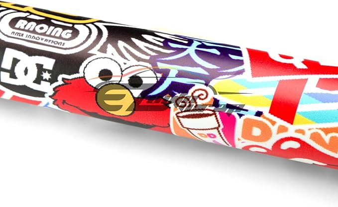 Free Tool Kit EZAUTOWRAP ES Bomber Hellaflush Anime Cartoon Car Vinyl Wrap Sticker Decal Air Release - 60"X96" (5FT X 8FT)