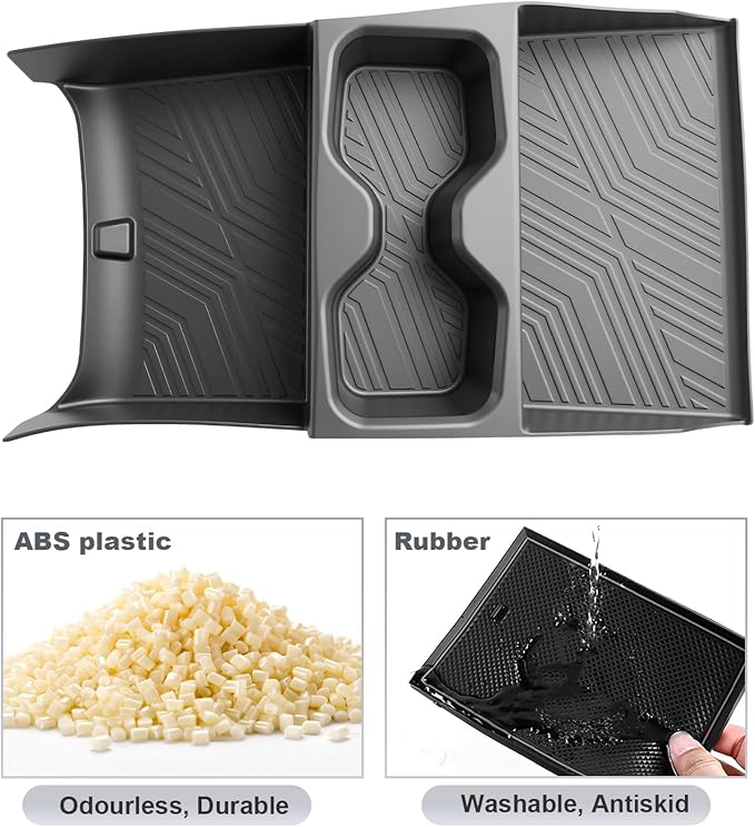 SKTU 2025 2026 Tucson Center Console Organizer for 2025 2026 Hyundai Tucson Limited/Hybrid Console Tray Hyundai Tucson 2025 2026 Accessories Lower Console Tray with Cup Holder (Limited/Hybrid Only)