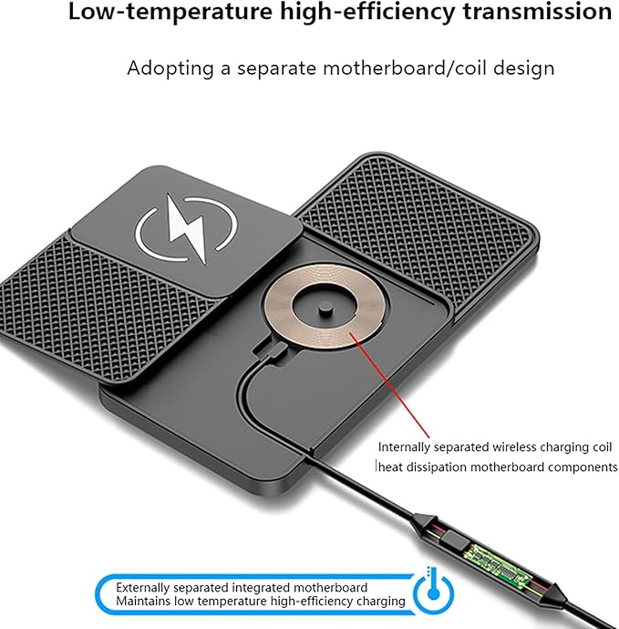 Wireless Car Charger Pad for Benz C 219 2004–2010,20W Fast Wireless Phone Charger Cell Phone Cordless Charging mat,Non-Slip Phone Charging,30cm Cable USB