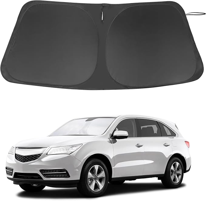 Windshield Sun Shade Custom Fit for 2014-2020 Acura MDX Accessories Foldable Sunshade Sun Blocker Protect Car from Sun Rays & Heat Damage Keep Car Cooler