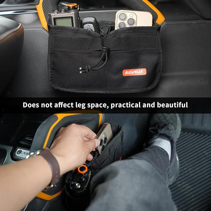 Seat Storage Bags, Storage Pockets, Interior Storage, Accessories. for Ford Bronco 2021-2025 2/4 Door (Passenger Side)