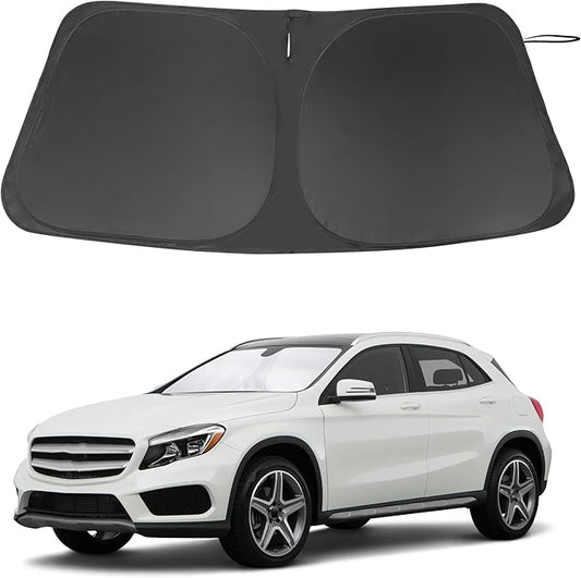 Windshield Sun Shade Custom Fit for 2015-2020 Mercedes Benz GLA Accessories Foldable Sunshade Sun Blocker Protect Car from Sun Rays & Heat Damage Keep Car Cooler