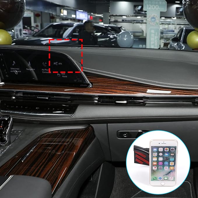 Car Magnetic Phone Holder Compatible with Cadillac Escalade 2021-2024,360° Rotation Adjustable Center Console Navigation Screen Cell Phone Holder Fit for Most Smartphones (E)