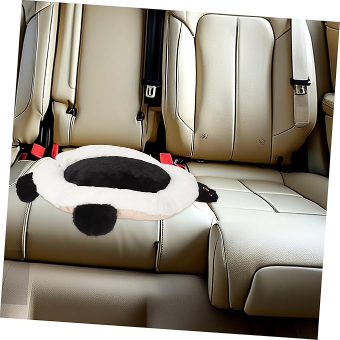 GLEAVI Cute Panda Car Seat Cushion Lumbar Support Pillow for Adults Pads for Cars Trucks Suvs Fun Cartoon Design for Enhanced Comfort and Easy Cleaning
