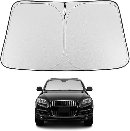 Proadsy 2026 Upgrade Front Windshield Sun Shade Foldable Sunshade Protector Custom Fit 2007-2015 Audi Q7 Accessories