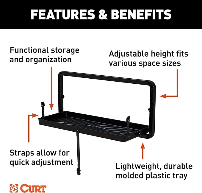 CURT 18425 Pakka Cargo Caddie Seat Back Organizer Tray, 34" x 14"