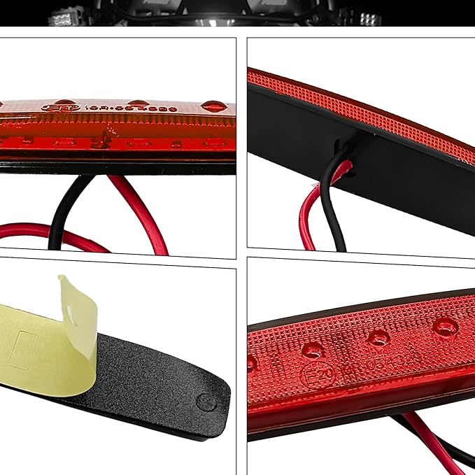 10Pcs LED Rock Lights Underglow Wheel Fender, Multi-Color Wheel Well Lights Waterproof Under Glow Kit for Car Truck SUV Golf Cart Wrangler ATV UTV Offroad - Fender Lighting (Red)