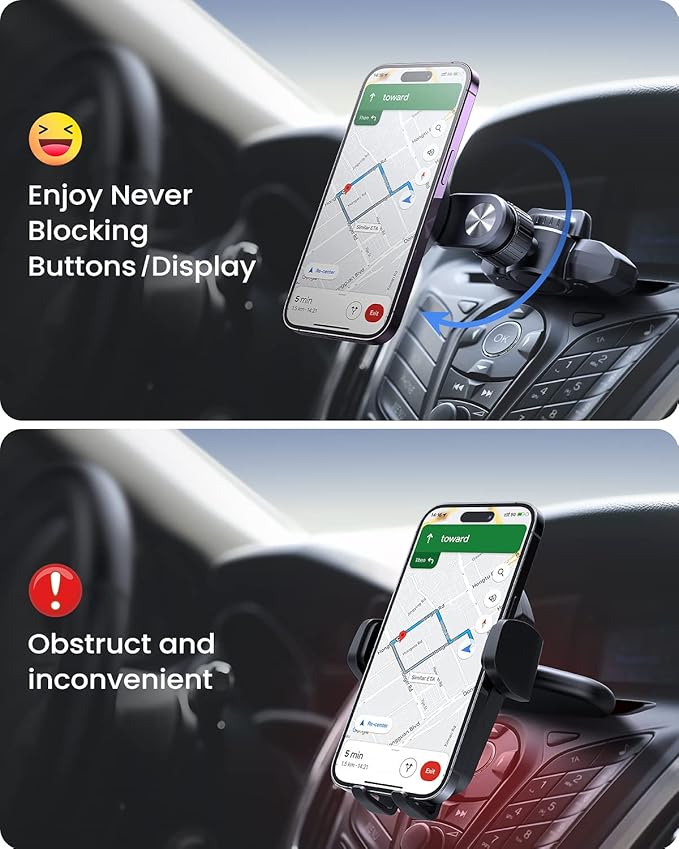 OQTIQ for MagSafe CD Phone Mount[Hollow Ring Design] Magnetic Phone Holder for Car CD Phone Holder Mount for iPhone 16 15 14 13 Pro Max Mini Plus MagSafe Case All Phones
