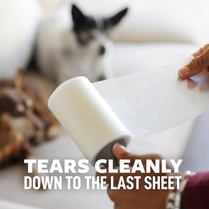 Scotch-Brite Pet Hair Pickup Extra Sticky Lint Roller,Designed for Removing Fur + Fluff on Couches,Clothes,Dog and Cat Beds,& More,95 Easy-Tear Adhesive Sheets Total (Pack of 4)