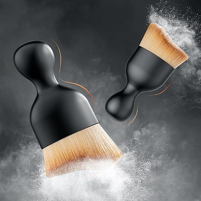 Car Interior Detailing Brush, Curved Dirt Dust Collectors, Car Interior Brush Car Cleaning Brush for Automotive Dashboard Interior Exterior, Skylight, Leather(White 2Pcs)