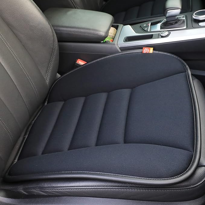 Car Seat Cushion Pad for Driving, Chair Cushion for Office/Truck with Memory Foam, Seat Cushion Comfortable and Durable Black