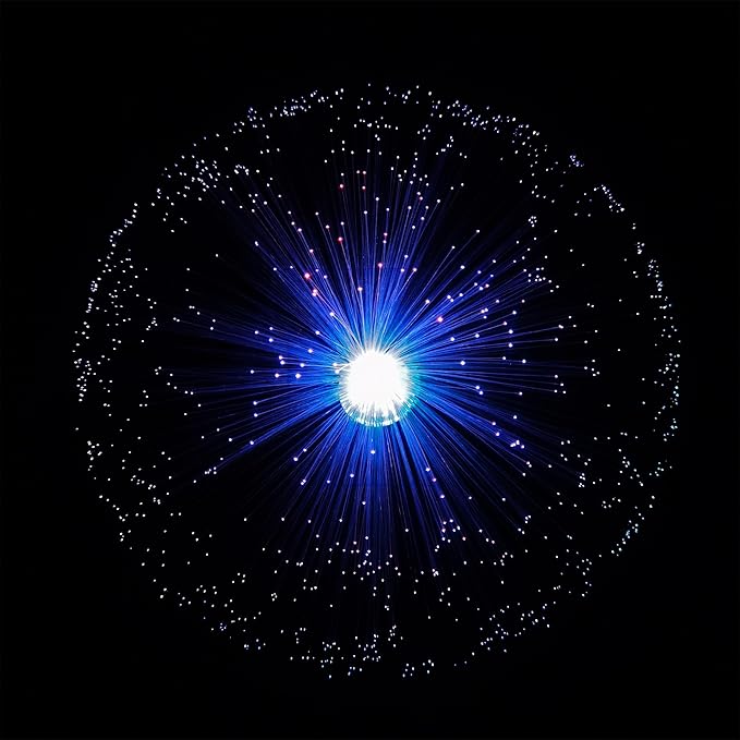 14 inch Corded Fiber Optic Mood Novelty Lamps Lighting Lite with Color-Changing Crystals Base (1)