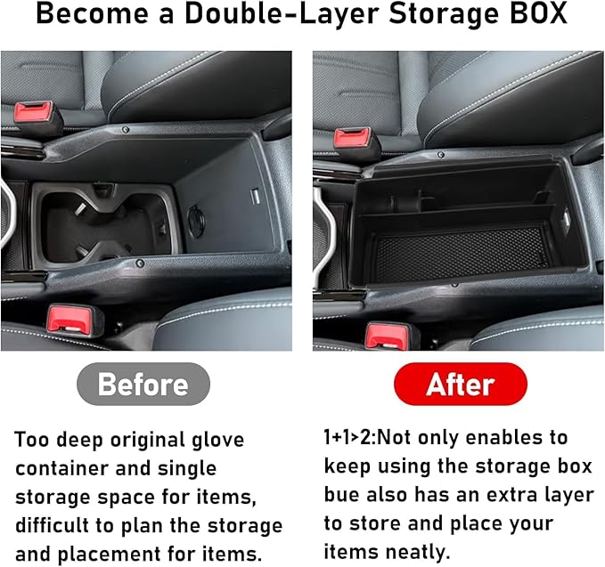 TTCR-II Compatible with 2025-2026 Volkswagen Tiguan Center Console Organizer, for 2025 2026 VW Tiguan Console Organizer Tray Secondary Storage Box
