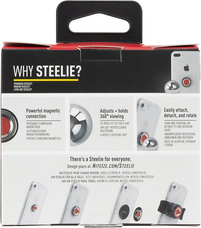 Nite Ize Steelie Original Vent Kit - Magnetic Phone Mount for Car Vents - Car Phone Holder Mount - Car Dashboard and Cell Phone Accessories - Phone Mount with Neodymium Magnets