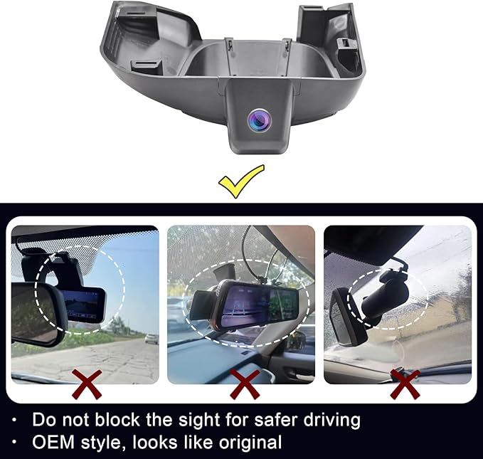 Mangoal 4K Dash Cam Custom fit for 5th Gen Dodge RAM 1500,2019 2020 2021 2022 2023 2024 (Model E),Rebel Big Horn Laramie Tradesman TRX Classic, UHD 2160P Video,OEM Look App & WiFi, 64GB Card