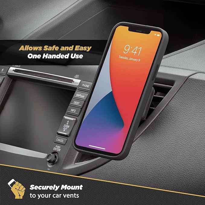 Scosche MAGVM2B MagicMount Magnetic Cell Phone Stand, Hands-Free Cellphone Holder for Car Vent Phone Mount Compatible with iPhone, Samsung and all Mobile Android Phones, Not Compatible with MagSafe