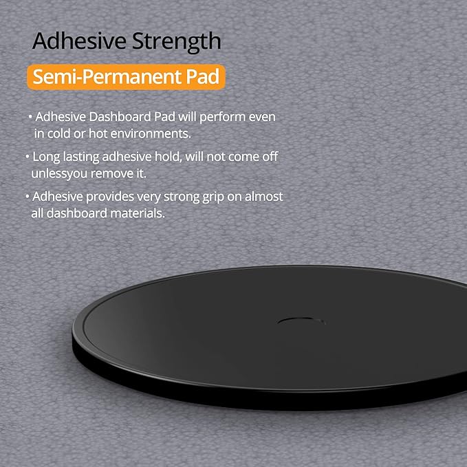iOttie Adhesive Dashboard Pad for Car Mounts Dashboard Pad, Black , 3.1"L