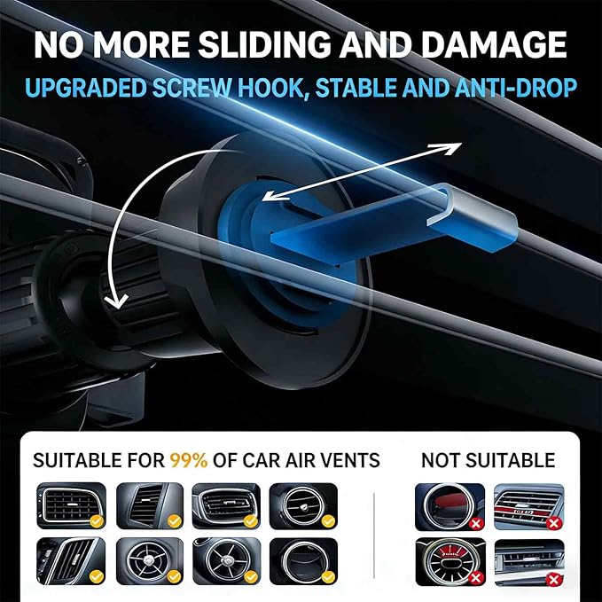 2026 New Cool Car Wireless Fast Charging Holder - Drive Smarter, Charge Faster,15w Universal, Smart Car Holder 360° Rotation, Smart Sensor Open, Switch Between Horizontal Vertical (Black)