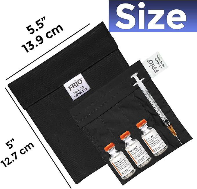 FRIO Cooling Wallet - Insulin Cooler for 45+ Hours of Stress Free On The Go - Black - Small
