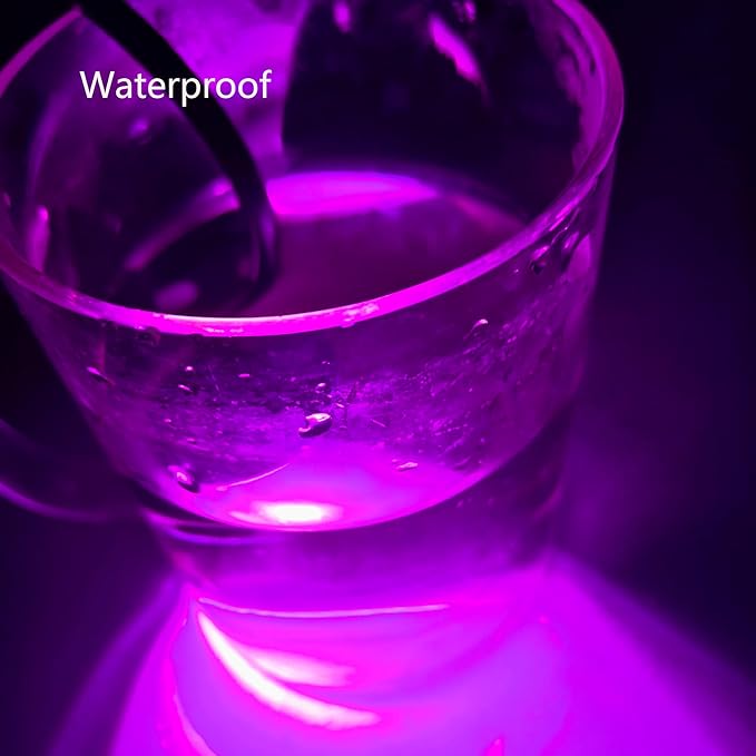 12 Pods Purple LED Rock Lights Neon Underglow Lamp for Car Truck ATV SUV Under Body Glow Light Taillights for Vehicles