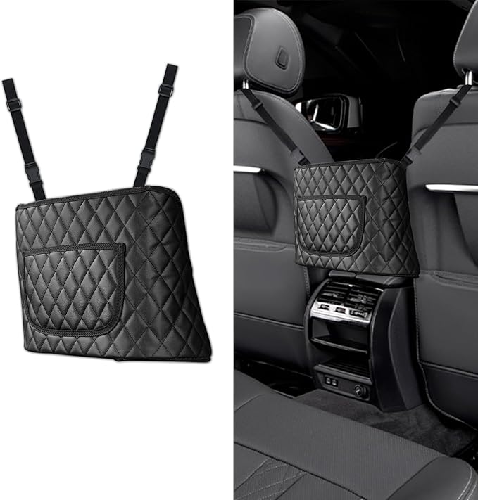Car Purse Holder, Car Front Seat Organizer, Handbag Holder Between Seats, Large Capacity Seat Bag Box, Car Accessories Consoles and Organizers Pocket, Vehicle Backseat Barrier for Kids Pet