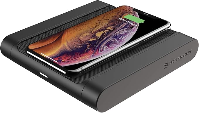Scosche BLQP BaseLynx Non-Magnetic Wireless Charging Pad, Qi-Certified Fast Wireless Phone Charger Compatible with Samsung, iPhone 12 13 14 15 16 17, Not Compatible with MagSafe