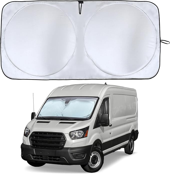 EcoNour Foldable Car Windshield Sun Shade | Sun Shade for Car Windows Blocks UV Rays and Keeps The Heat Out | Foldable Essential Accessory for Enhanced Comfort | XXX-Large (70 x 42 inches)