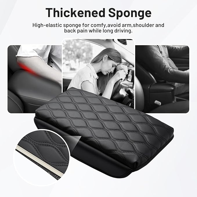 Autorder Center Console Cover for 2024-2025 2026 Subaru Crosstrek/Impreza Accessories Armrest Cushion Cover Nappa Leather Middle Console Covers Crosstrek/Impreza Console Cushion Pad Anti-Scratch