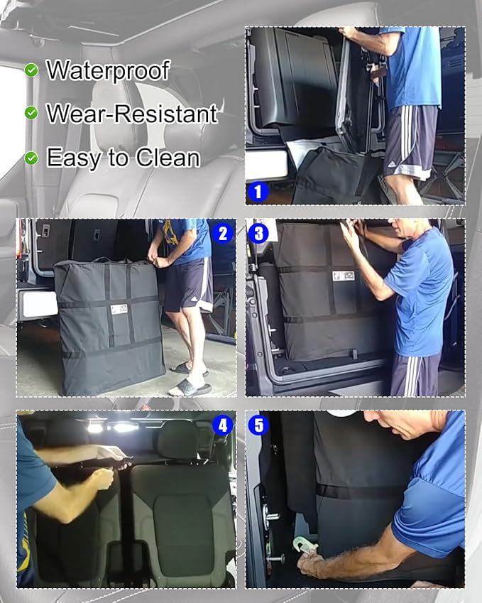 Rear Hard Top Storage Bag Compatible with Ford Bronco 2/4 Door 2021-2023, Off-Roading Accessories Roof Panel Bag