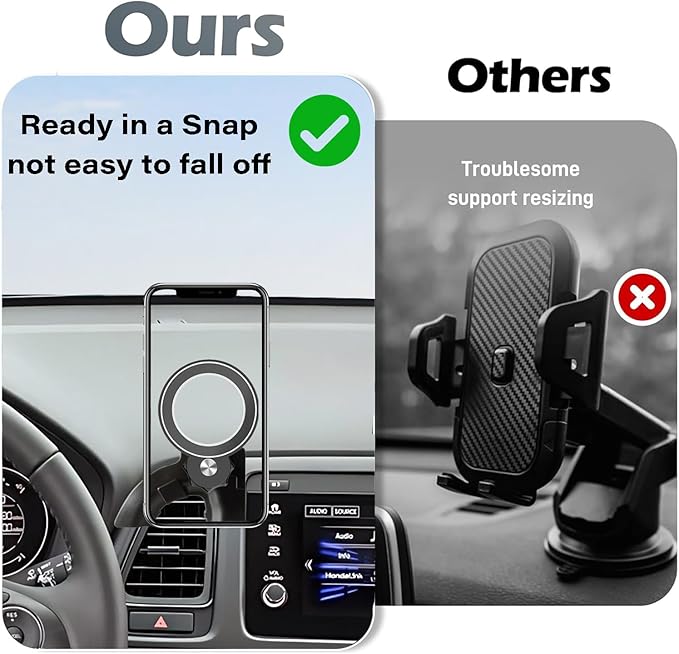 Car Phone Holder for Honda HRV HR-V 2016-2022 Accessories Compatible with MagSafe Cell Phone Mount Hands-Free 360 Degree Rotation Does Not Affect Air Vent