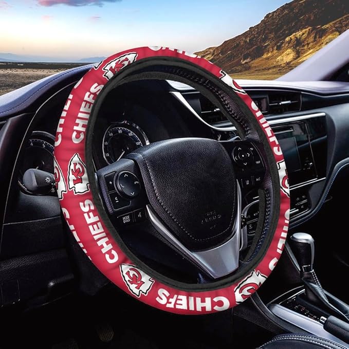 Universal Car Steering Wheel Cover, Automotive Vehicle Accessory (L-FXPT-QZ)