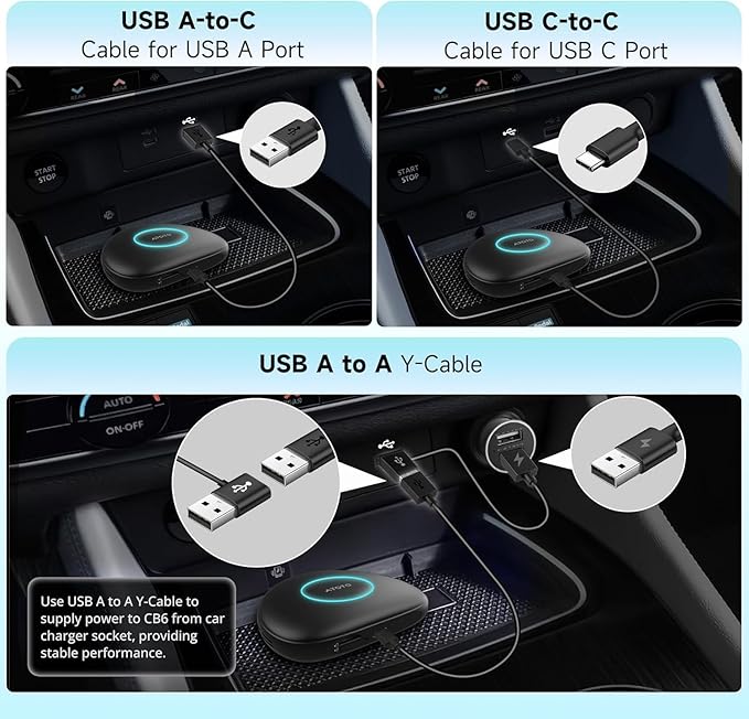 Wireless CarPlay Adapter, Magic AI Box with 4G LTE | GPS | Full Android OS, Wireless CarPlay Box Compatible with Wired Factory CarPlay & Android Auto, Support for YouTube/Netflix