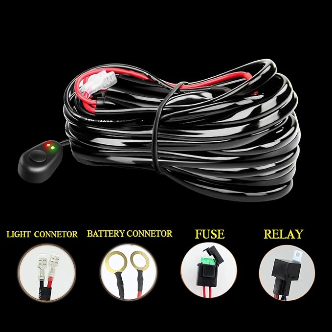 AUXTINGS 22 inch 270W Curved Triple Row LED Light Bar Work Light Spot Flood Beam with Wiring Harness kit Switch for Trucks Tractor 4X4 Jeep Boat Off Road Auto Fog Driving Lamp 12V 24V Waterproof IP67