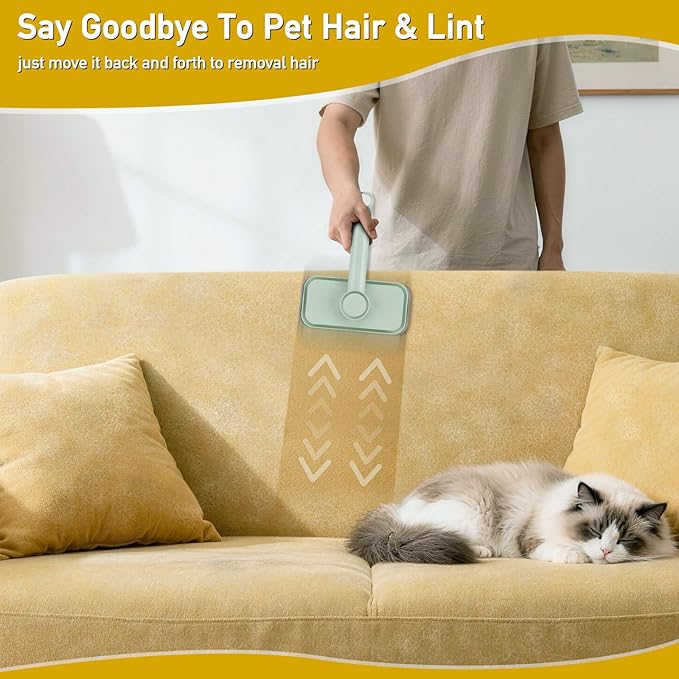 Pet Hair Remover – Reusable Lint Remover for Dog and Cat Hair Electrostatic Lint Brush Magic Pet Hair Removal Tool for Clothes, Couch, Carpet, Car, Rugs, Bedding, Fabric Furniture
