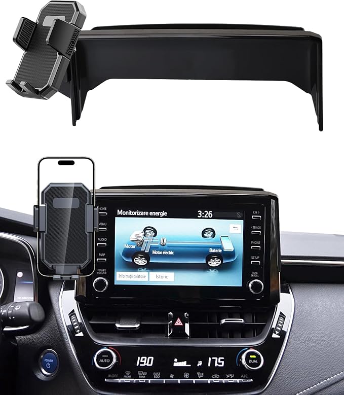 PZK Car Phone Mount for 2019-2025 2026 Toyota Corolla/Corolla Hatchback /2022-2025 2026 Corolla Cross Accessories 8-inch Screen Auto Lock Car Phone Holder 360° Rotation Not Affect Vent Phone Cradles