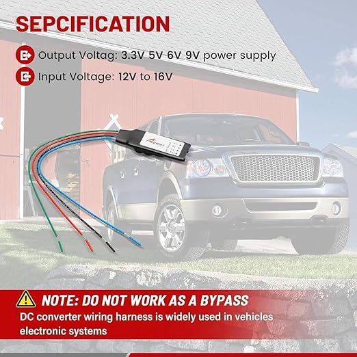 RED WOLF 16 Pin T-Harness W/Voltage Regulator Retain Factory Reverse Camera for Select 2012-2013 Toyota Prius Camry, 2014-2015 Scion tC w/12V to 6V Converter Kit Install Aftermarket Radio Stereo